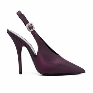Saint Laurent Yasmeen Purple silk slingback pumps 35.5